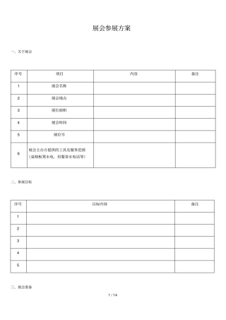 展会参展技术方案