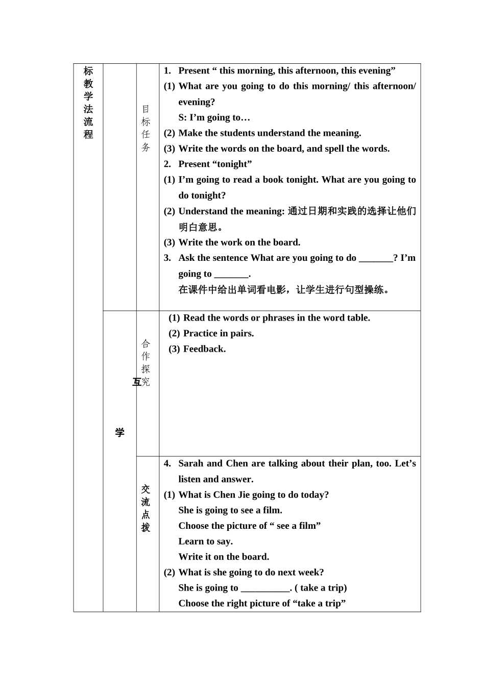 六年级上册英语Unit3第一课时电子教案_第2页