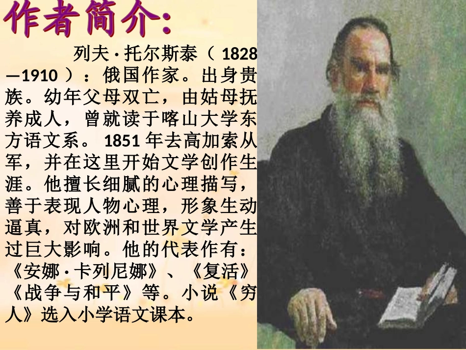 穷人人教版优秀课件修改PPT_第2页