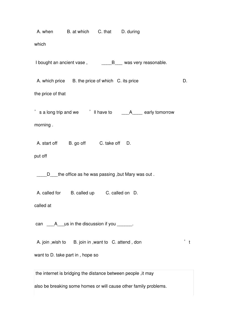 山东信息职业技术学院单招英语模拟试题含答案解析_第3页