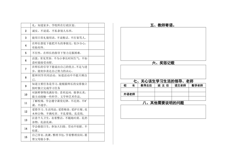 学生个人成长档案_第2页