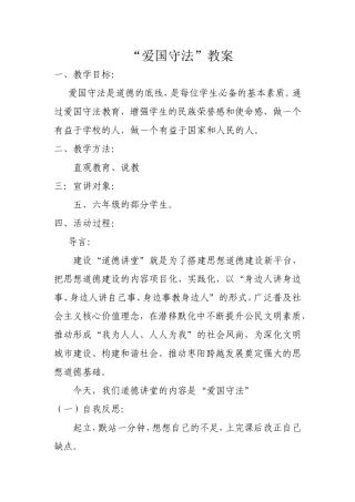 “爱国守法”教案