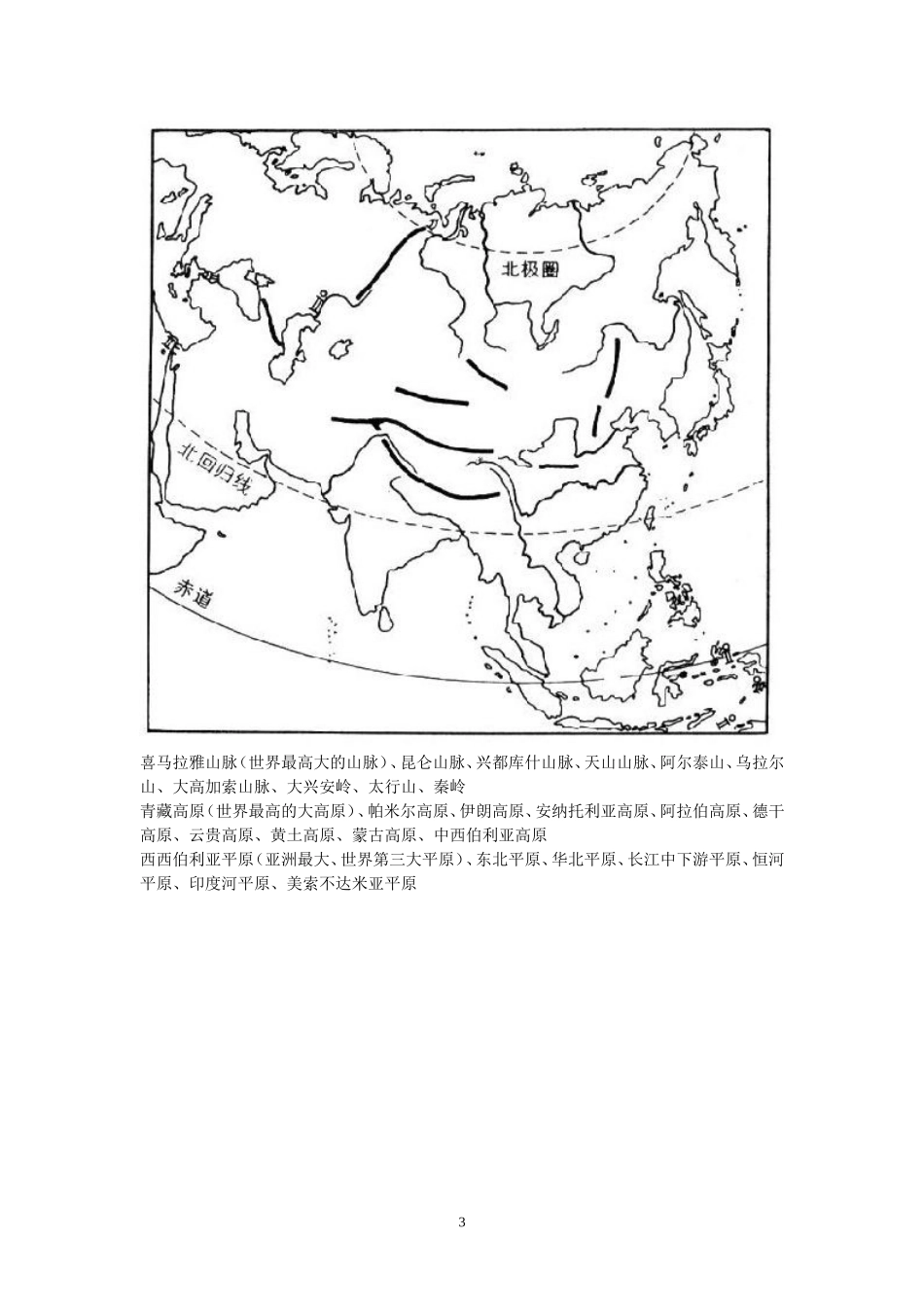 世界地理填图训练1_第3页