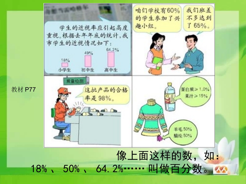 人教版小学数学六年级《百分数的意义》_第2页
