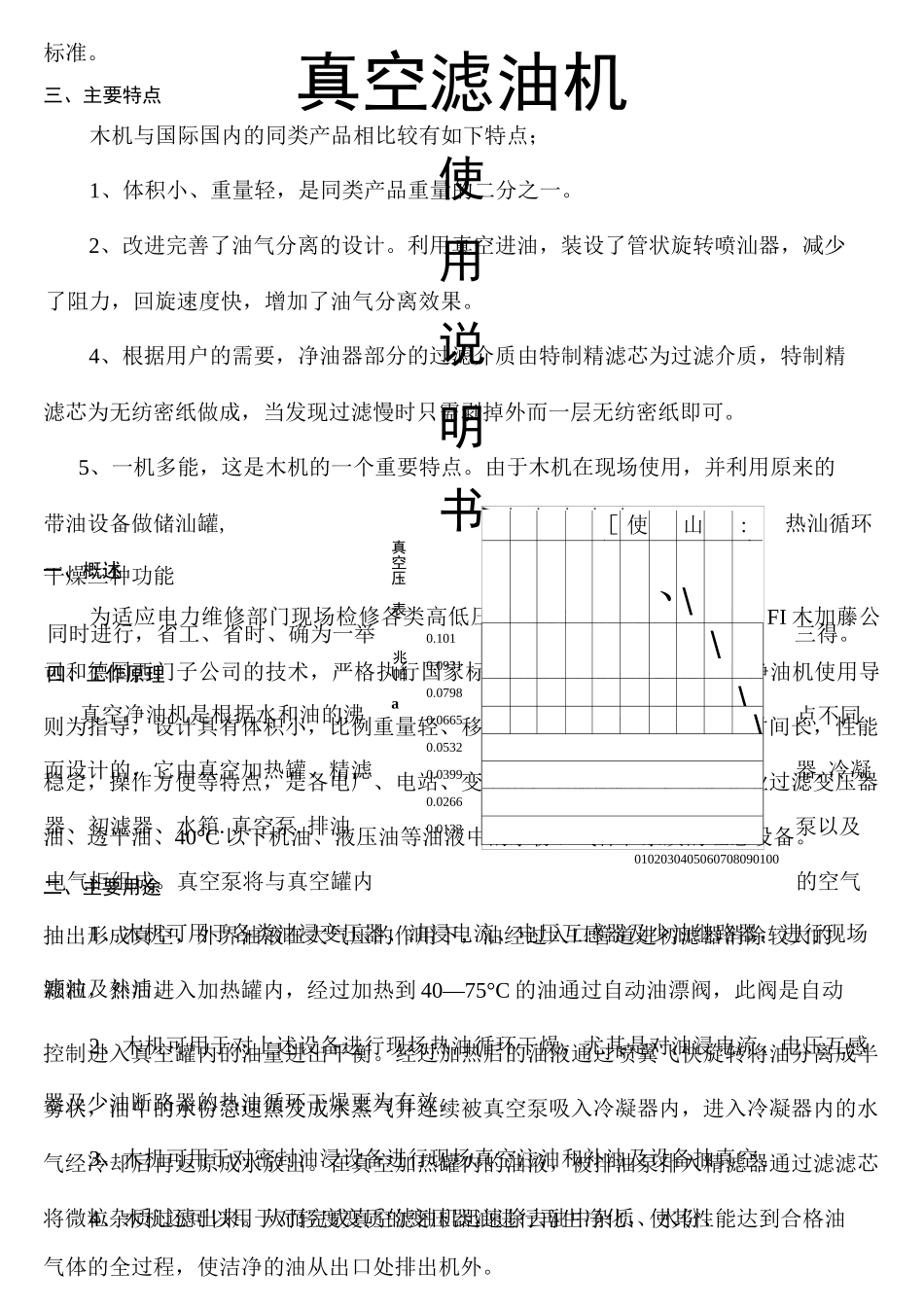 真空滤油机使用说明书_第1页