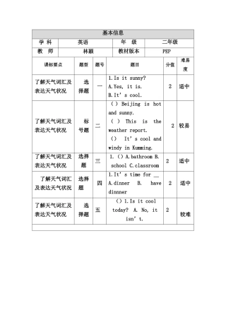 一致性分析对照表作业