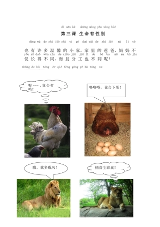 第三课生命有性别
