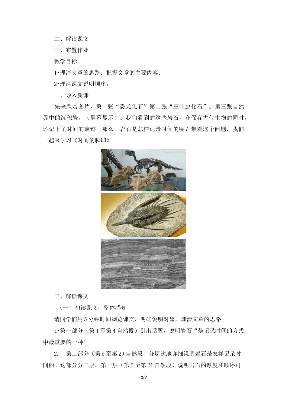 《时间的脚印》名师教案_第2页