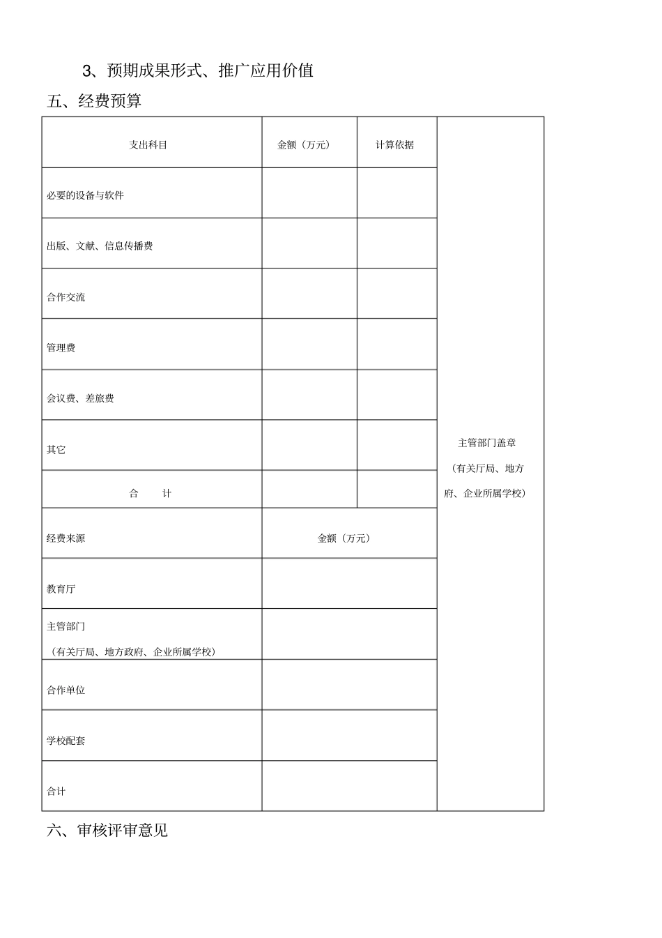 山西高等学校教学改革项目申报书_第3页