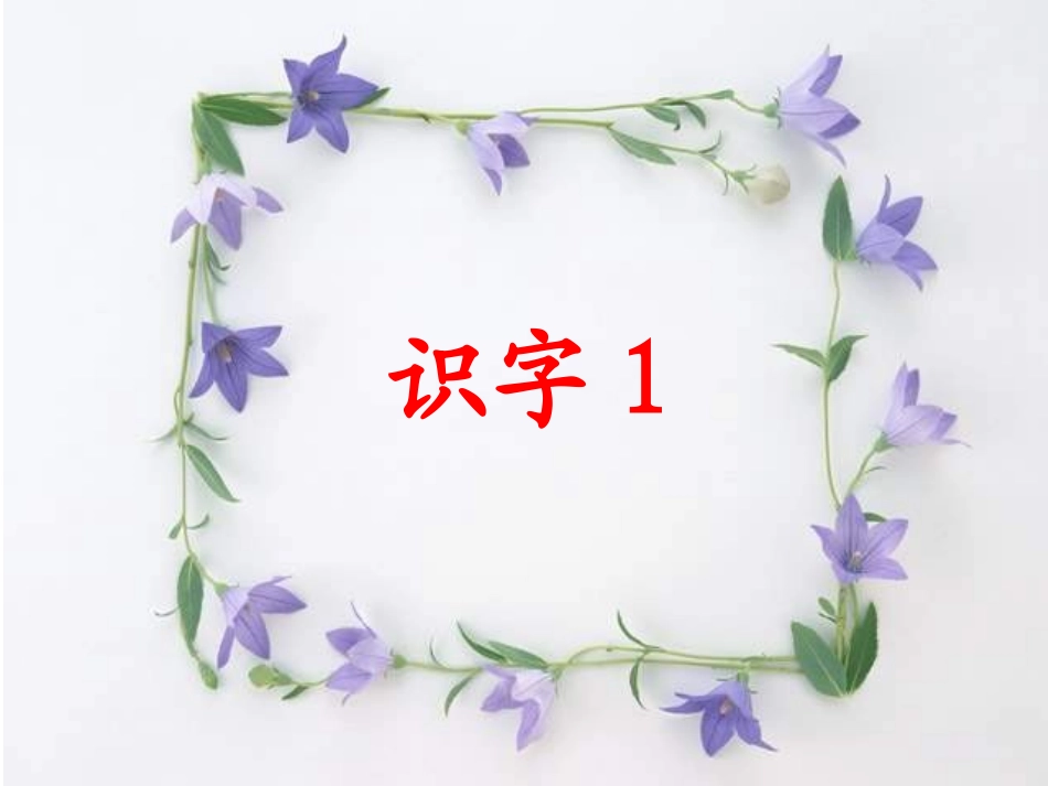人教版语文下册一年级《识字一》_第1页