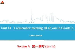 2014年人教版新目标九年级英语Unit14（第1课时）精美课件