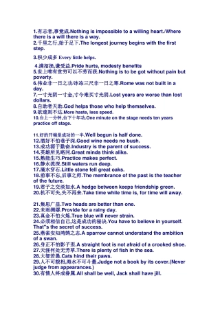 励志英语100句