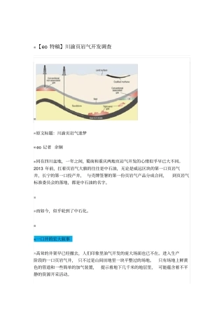 川渝岩气开发调查