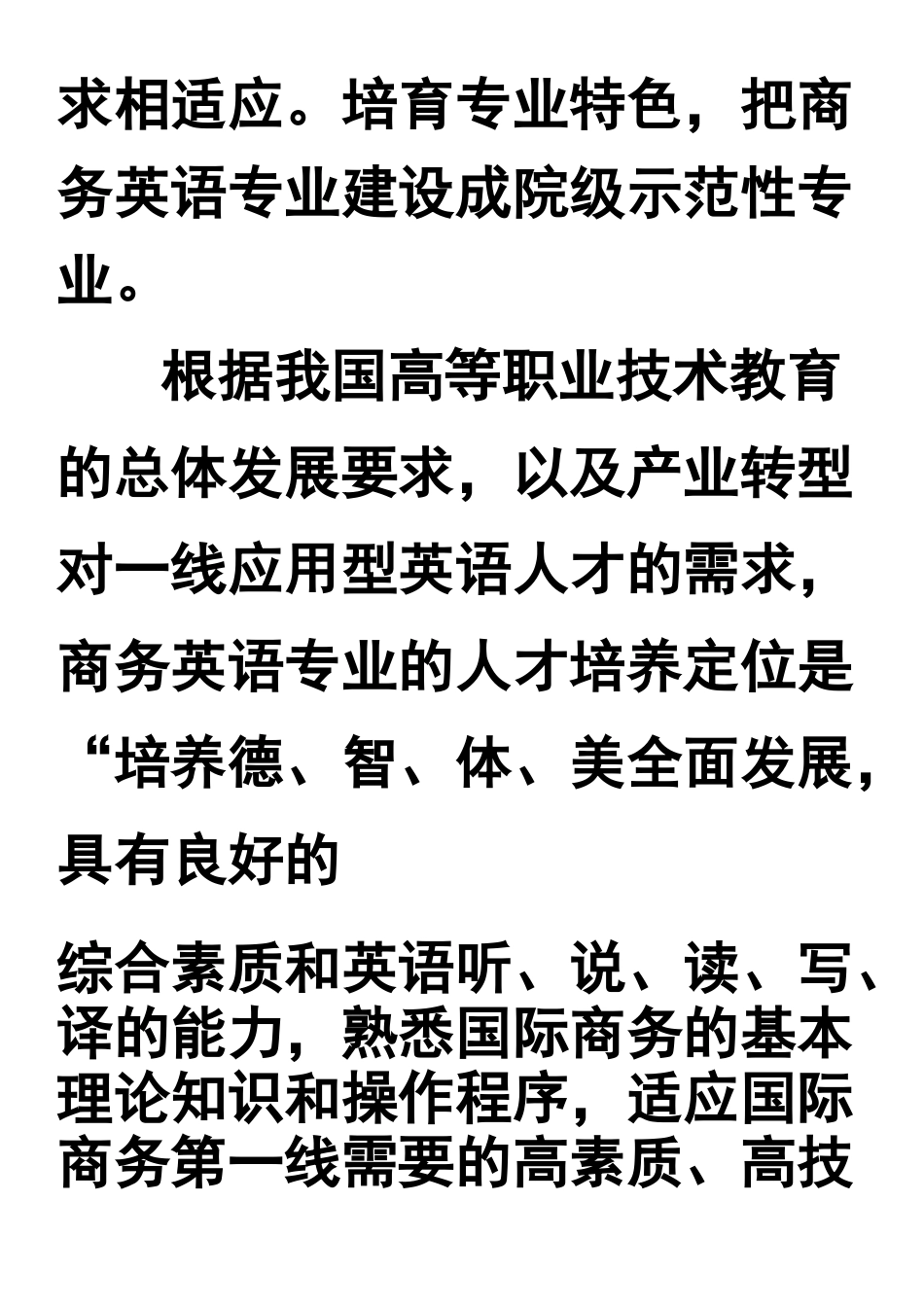 商务英语专业建设规划_第2页