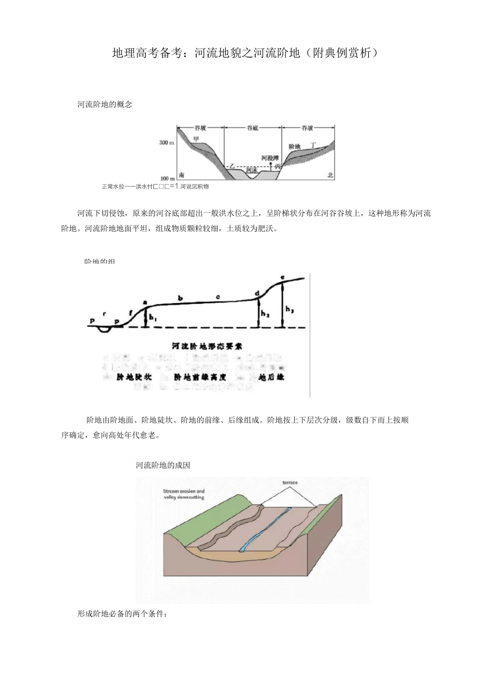 地理高考备考：河流地貌之河流阶地(附典例赏析)_第1页