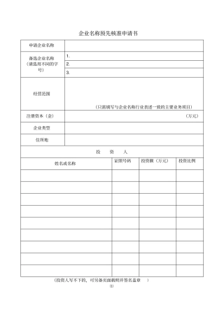 工商注册登记资料