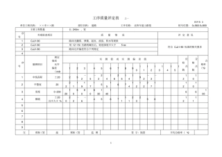 工序质量评定表