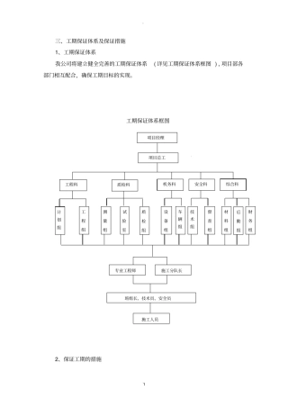 工期保证体系及保证措施通用