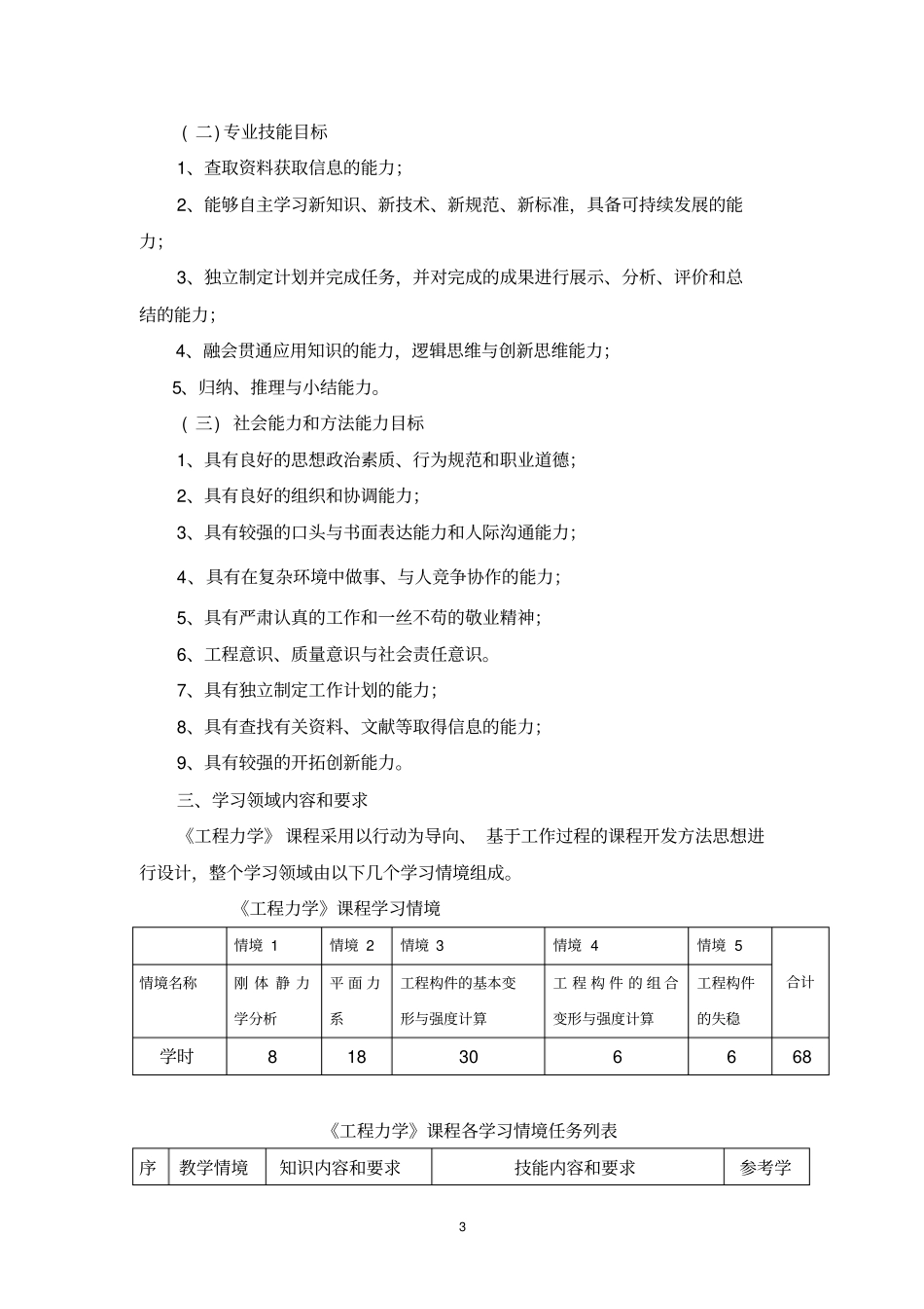 工程力学课程标准剖析_第3页