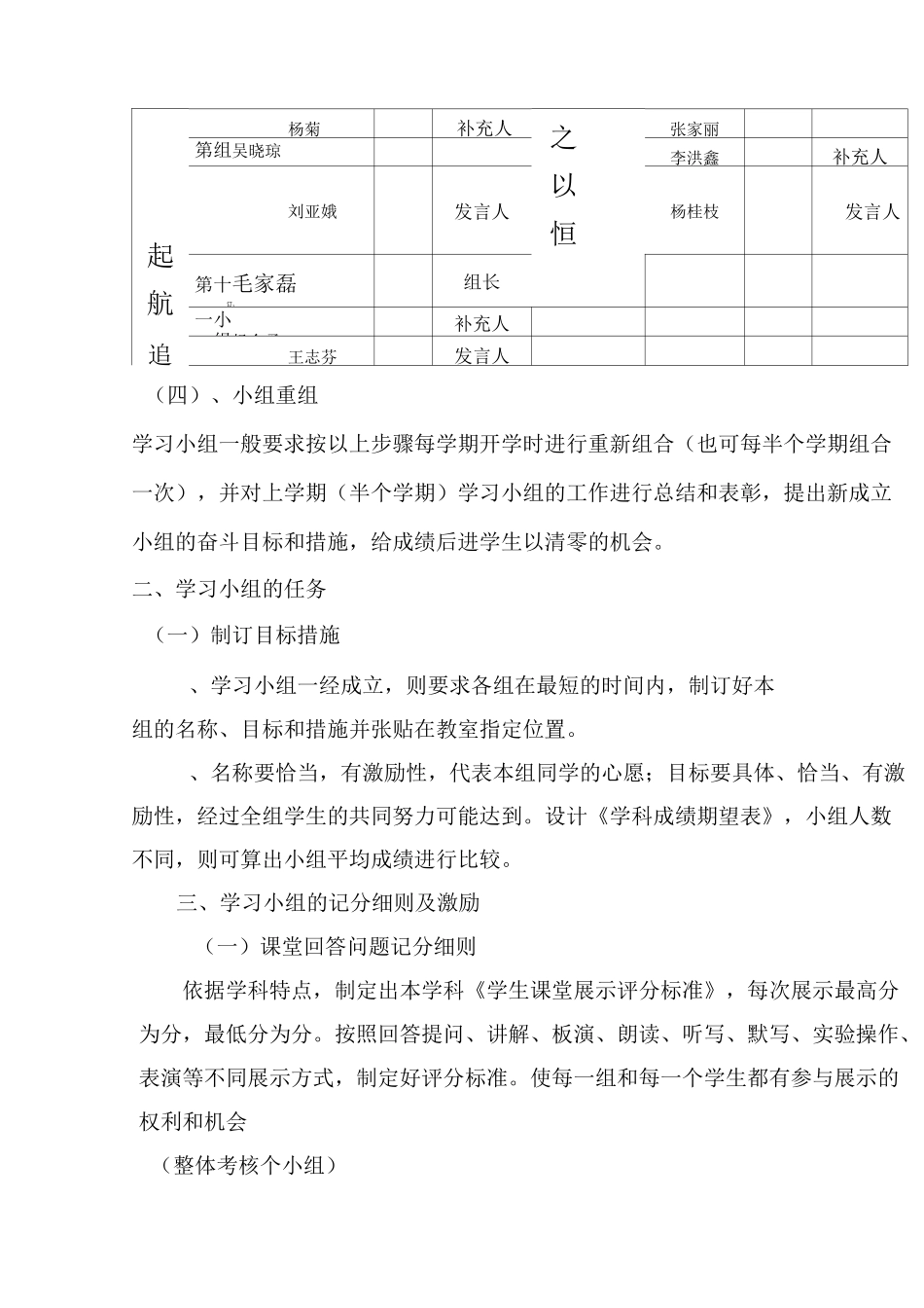 小组合作学习的分组方案及管理措施_第3页