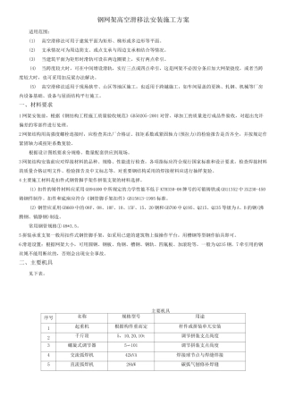 钢网架高空滑移法安装施工方案
