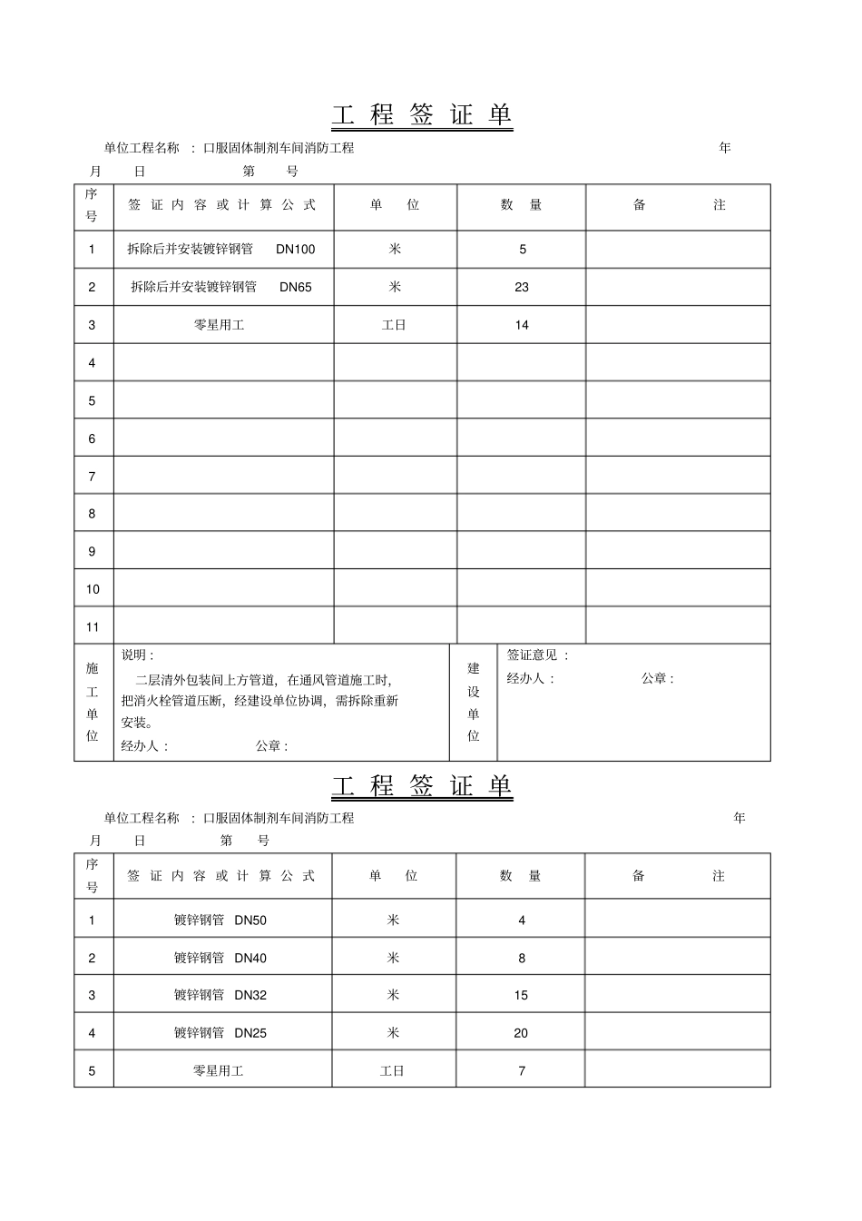 工程签证单模板_第2页