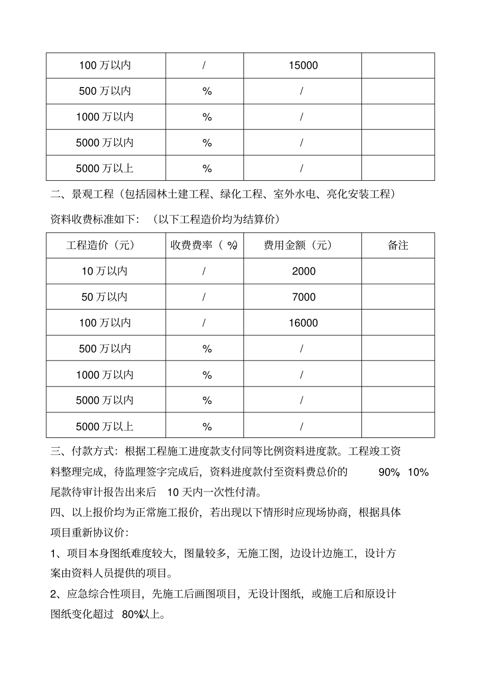工程资料收费标准_第2页