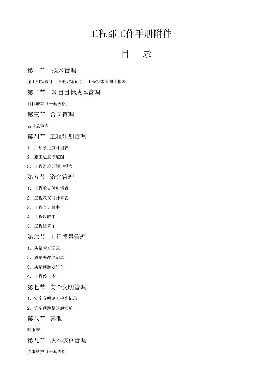 工程部工作手册附件_第1页