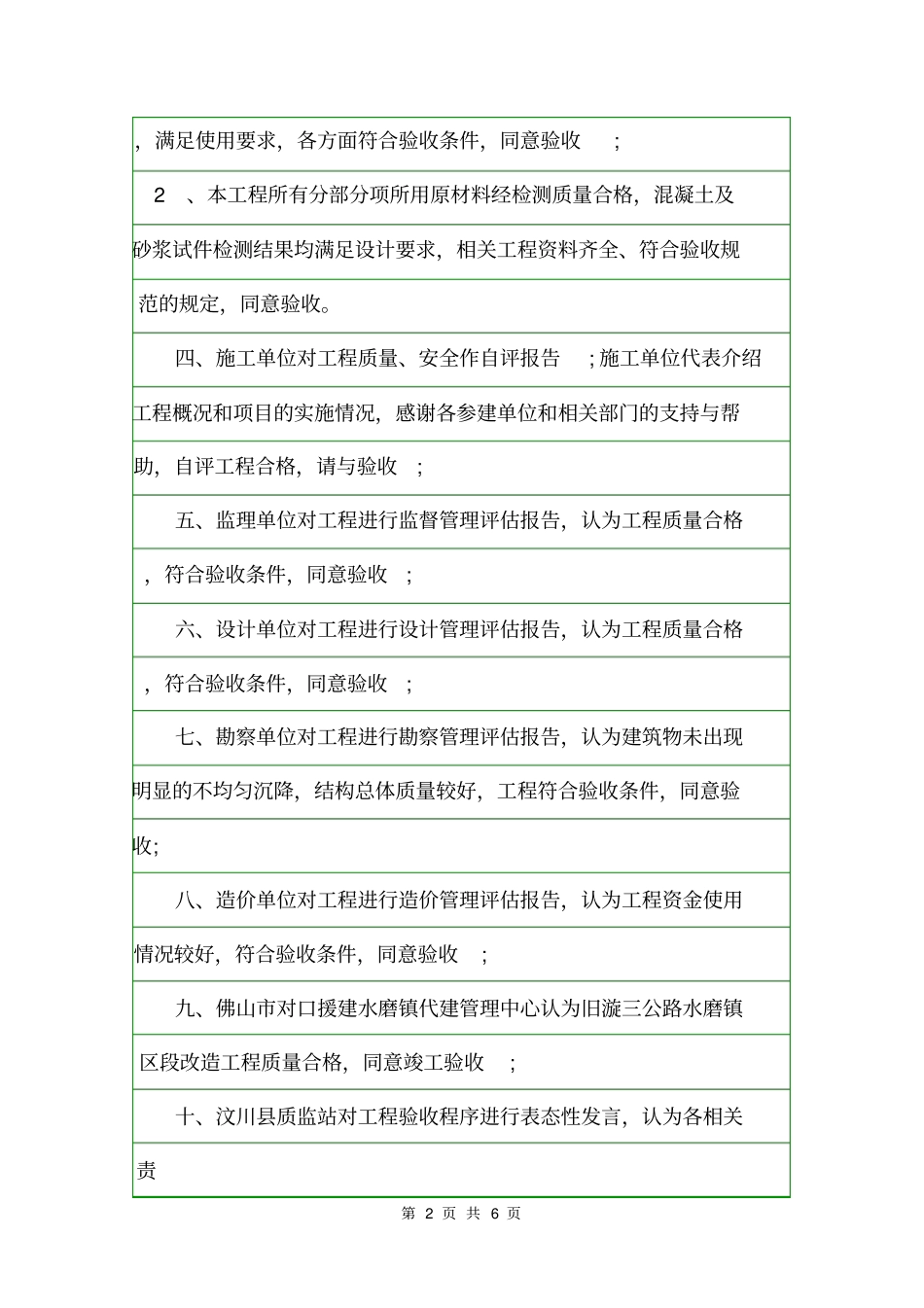 工程项目竣工验收会议纪要会议纪要_第2页