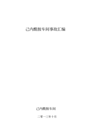 己内酰胺典型安全事故