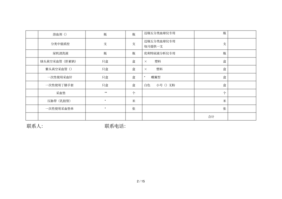 巴中疾病预防控制中心物质采购表1_第2页