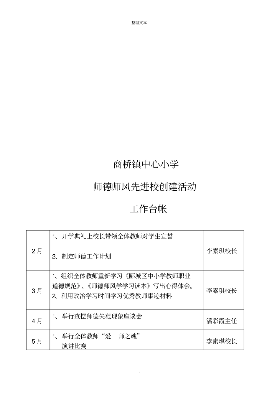 师德师风台账_第2页