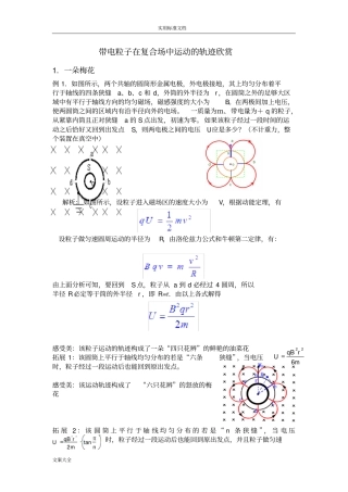 带电粒子在磁场中运动地轨迹欣赏