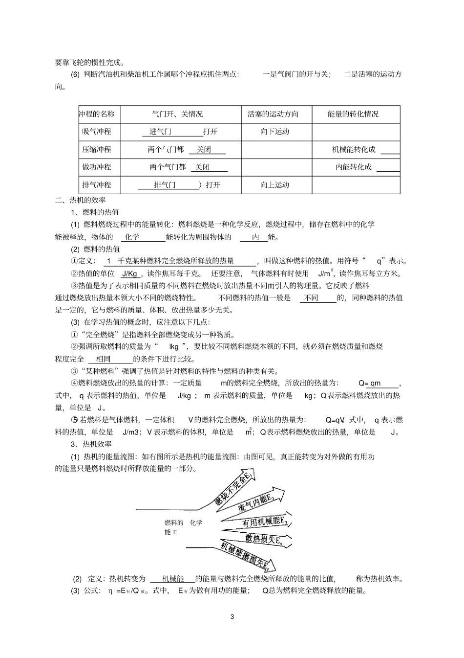 带答案物理九年级全一册知识点复习考试_第3页