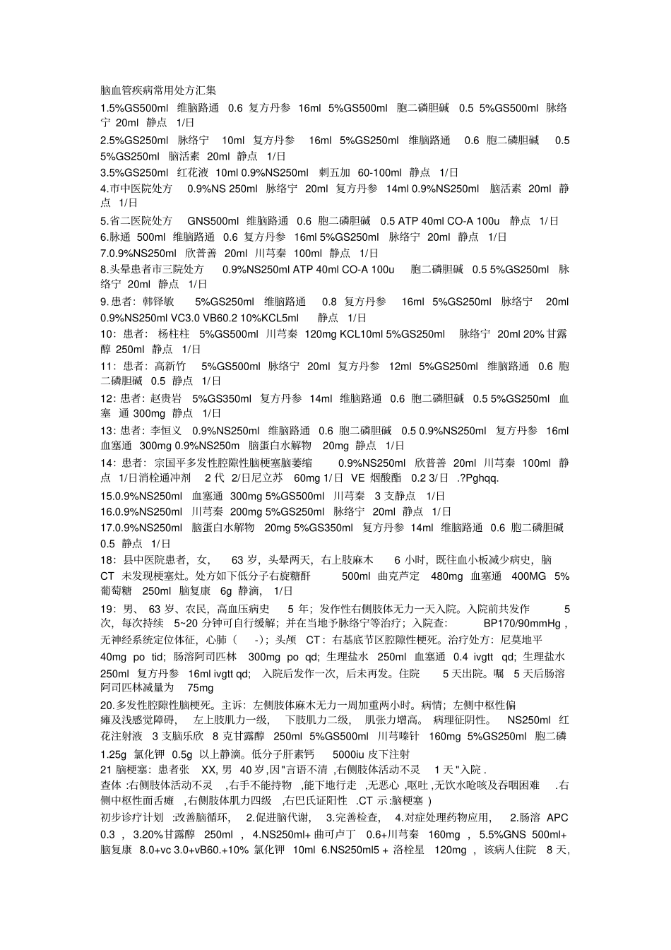 常用处方汇集_第1页