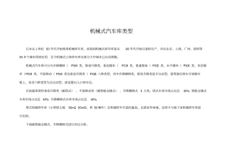 常用机械式停车库类型比较