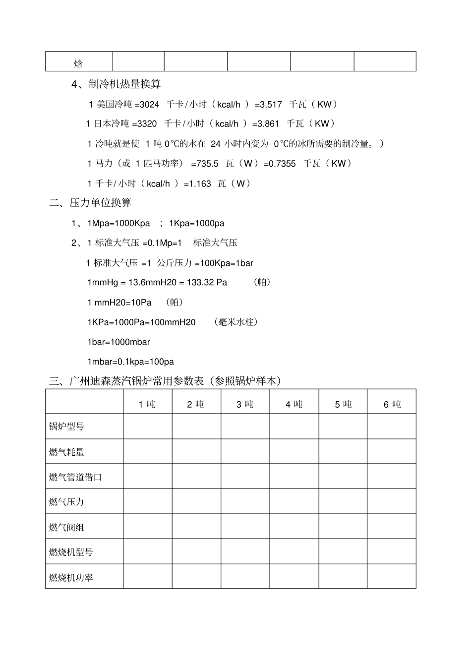 常用热力单位换算表_第2页