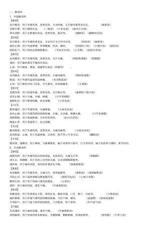 常见中药功效分类
