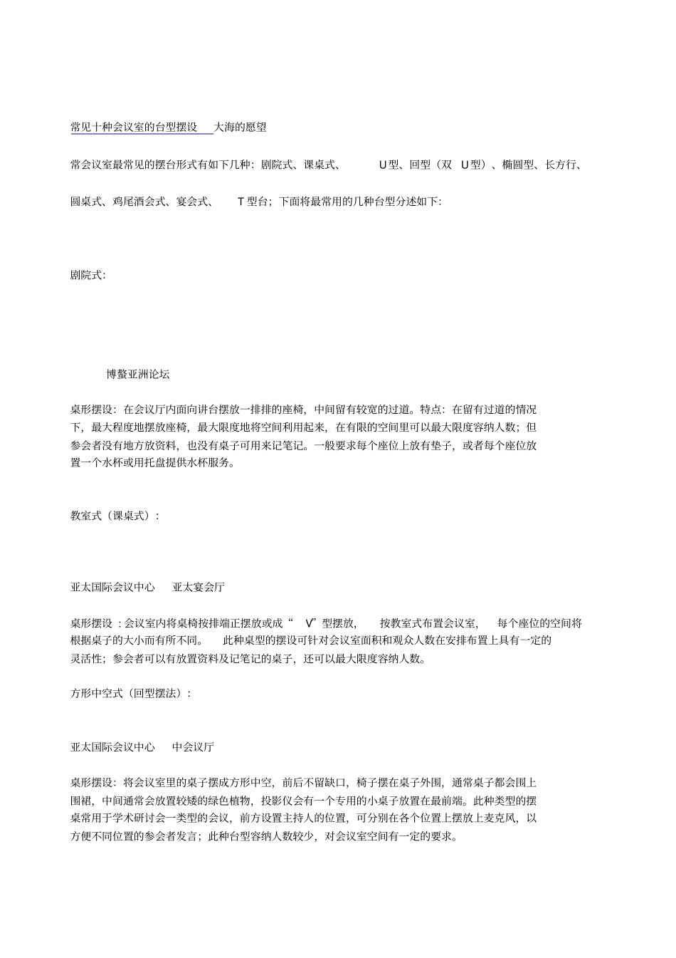 常见十种会议室的台型摆设_第1页