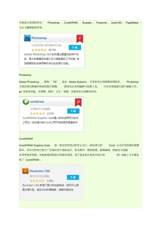 平面设计常用软件有哪些