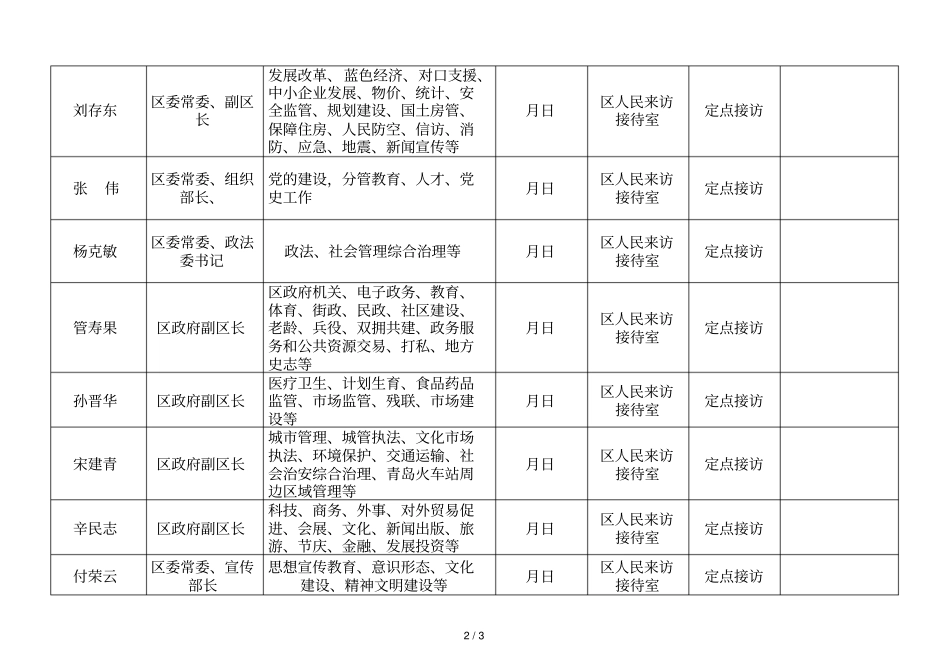 年10月份南区领导干部接待群众来访计划表_第2页