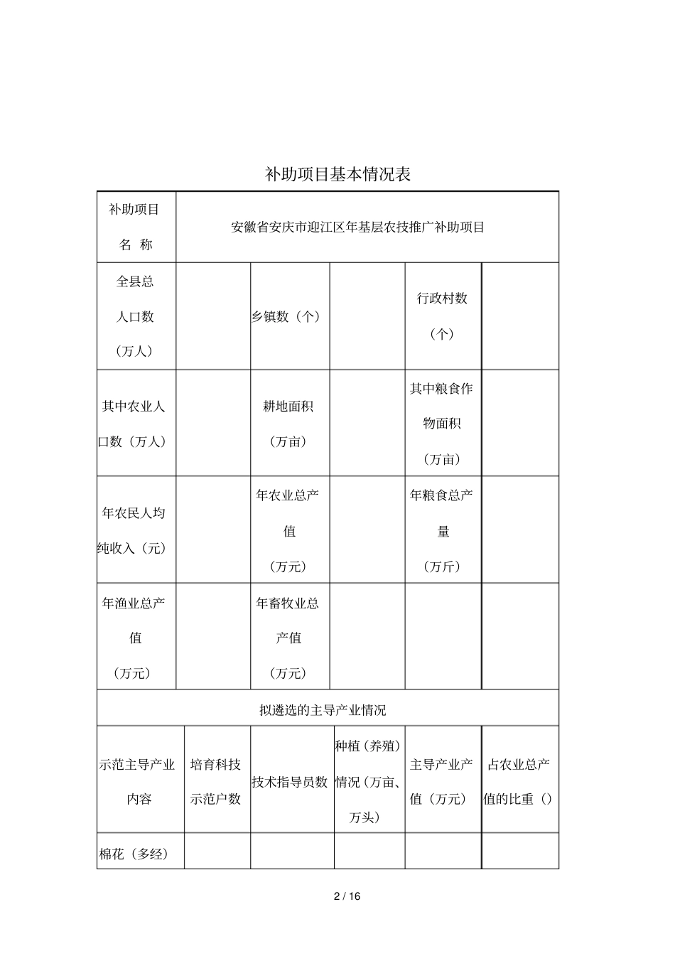 年全国农技推广补助项目实施方案_第2页