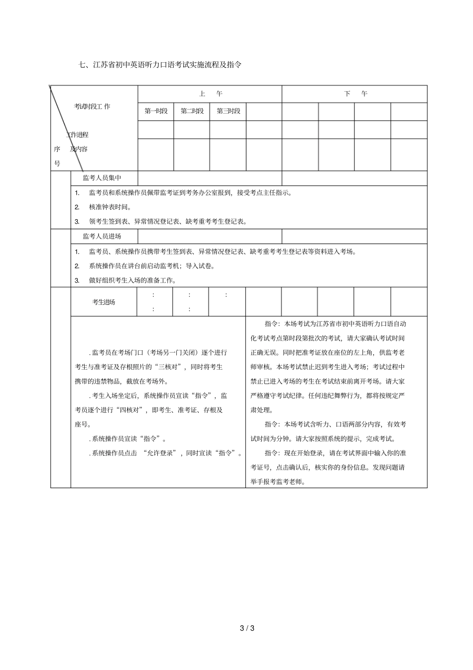 年南通竹行中学英语听力口语考试工作手册_第3页