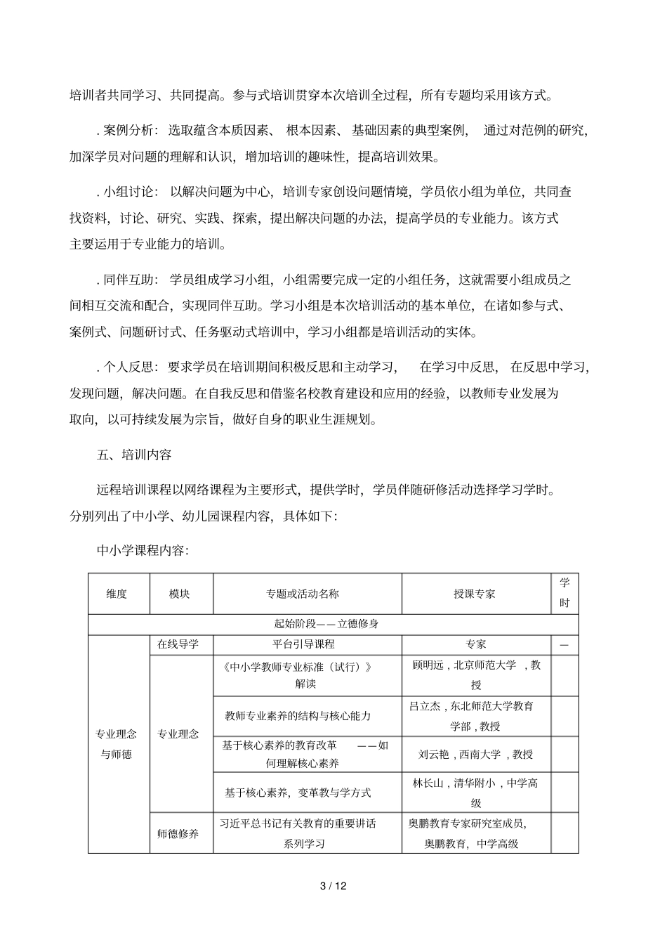 年天长新任教师岗位适应性培训远程培训实施方案_第3页