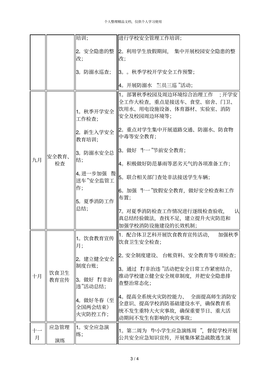 年安全工作安排表_第3页