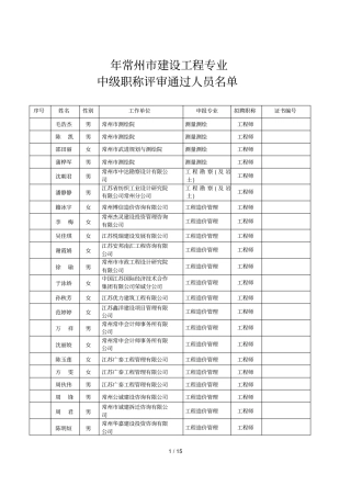 年常州建设工程专业