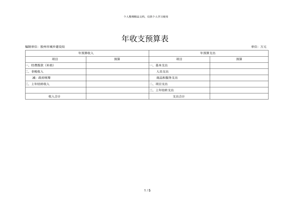 年收支预算表_第1页