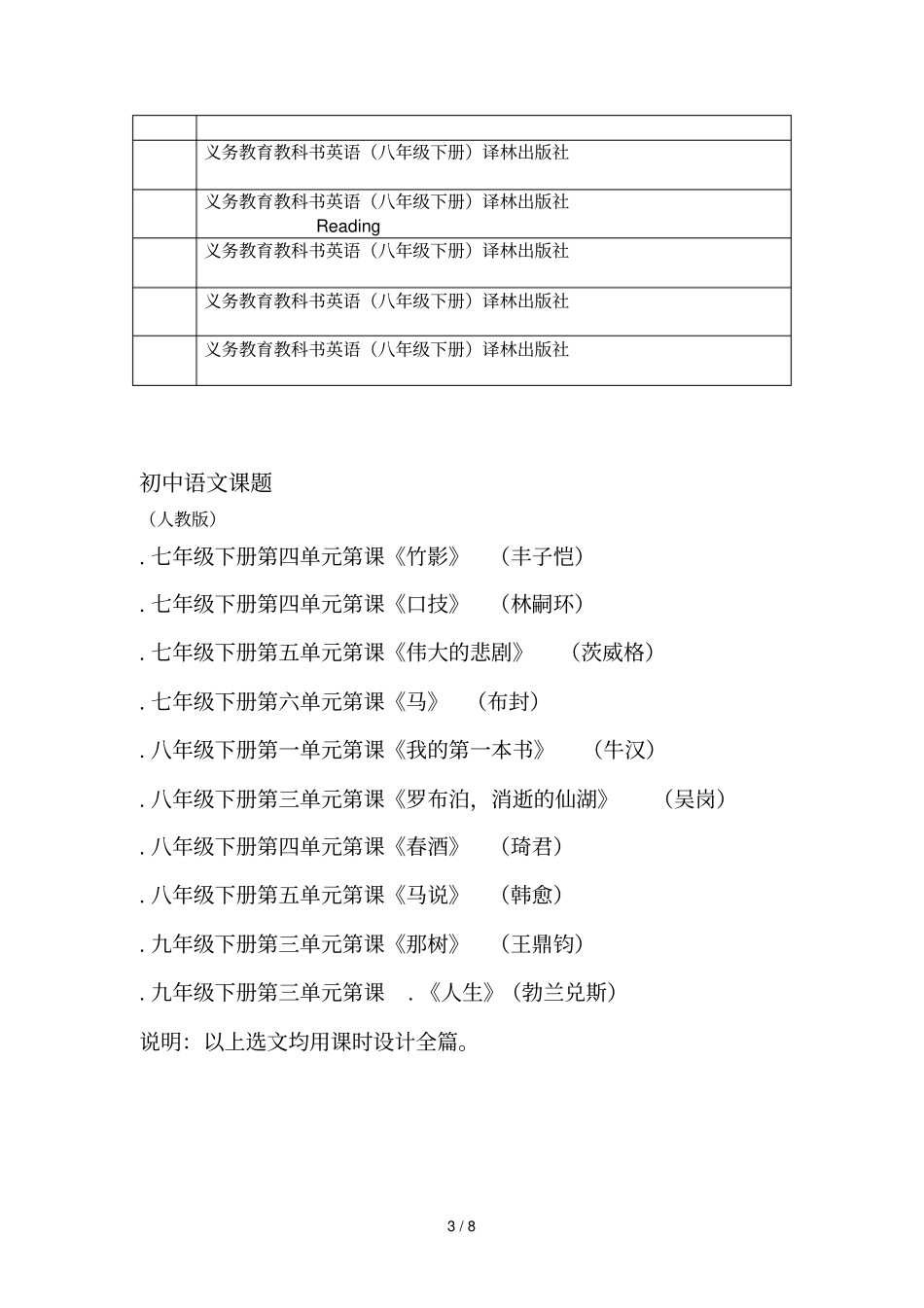 年春季当涂教师资格认定教学能力测试课题_第3页