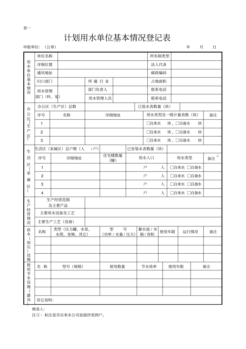 年用水计划指标申报表新版_第3页