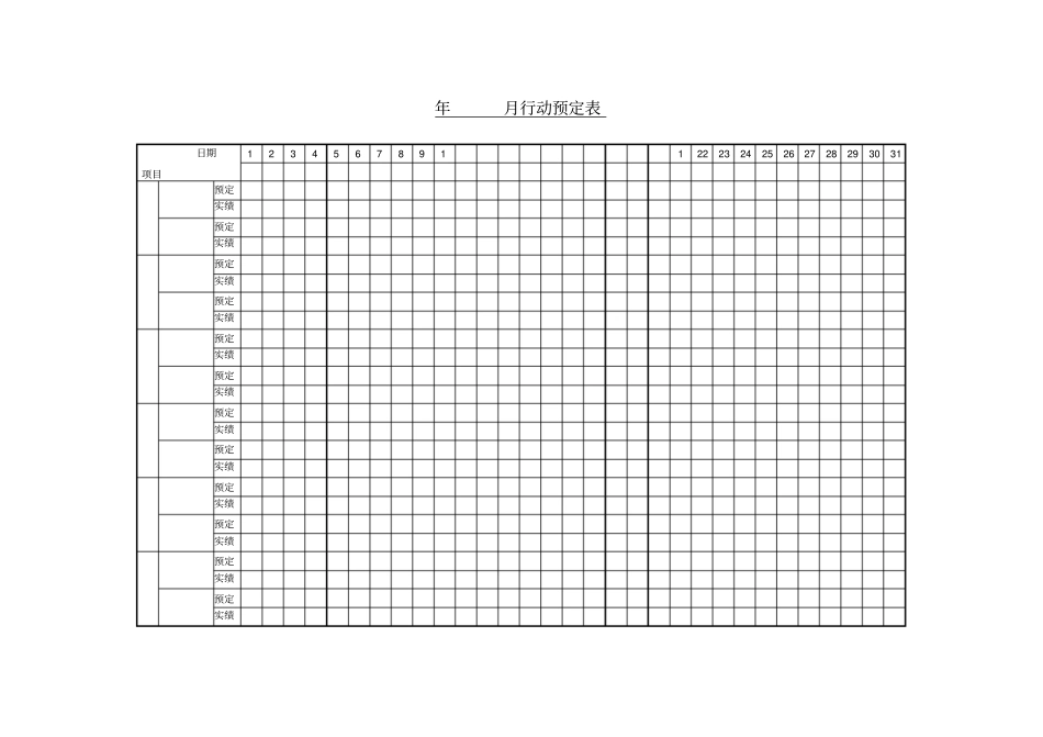 年计划表与预算表_第1页